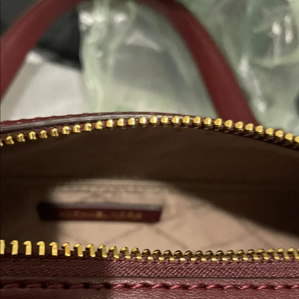 MICHAEL Michael Kors Maroon Patterned Duffel/ Satchel - Picture 10 of 11